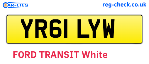 YR61LYW are the vehicle registration plates.