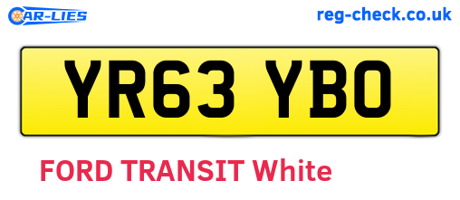 YR63YBO are the vehicle registration plates.