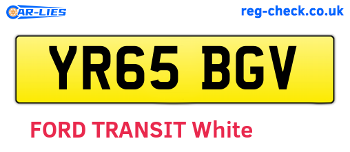 YR65BGV are the vehicle registration plates.
