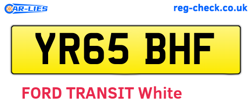 YR65BHF are the vehicle registration plates.