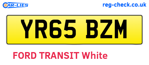 YR65BZM are the vehicle registration plates.