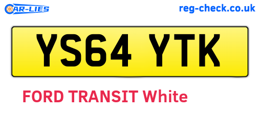 YS64YTK are the vehicle registration plates.