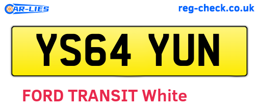 YS64YUN are the vehicle registration plates.