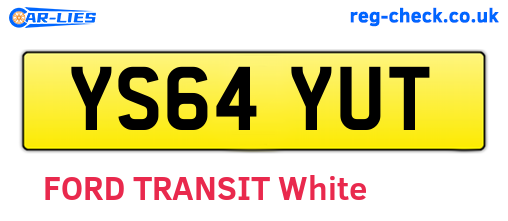 YS64YUT are the vehicle registration plates.