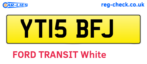 YT15BFJ are the vehicle registration plates.
