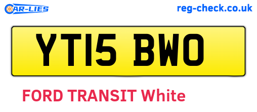YT15BWO are the vehicle registration plates.