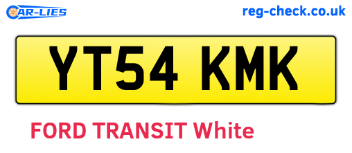 YT54KMK are the vehicle registration plates.
