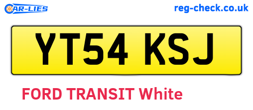 YT54KSJ are the vehicle registration plates.