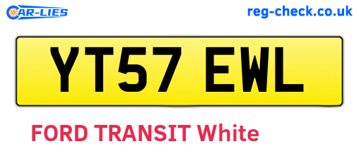 YT57EWL are the vehicle registration plates.