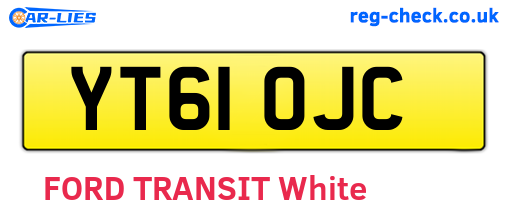 YT61OJC are the vehicle registration plates.