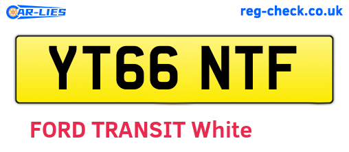 YT66NTF are the vehicle registration plates.