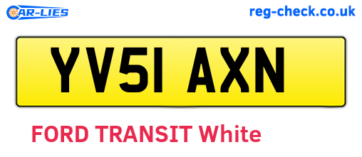 YV51AXN are the vehicle registration plates.