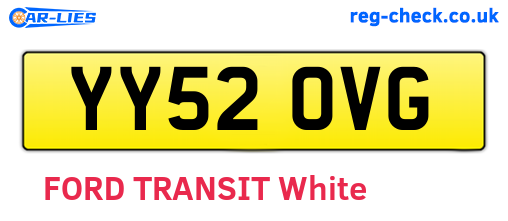 YY52OVG are the vehicle registration plates.