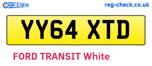 YY64XTD are the vehicle registration plates.