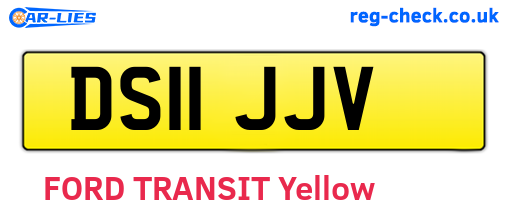 DS11JJV are the vehicle registration plates.