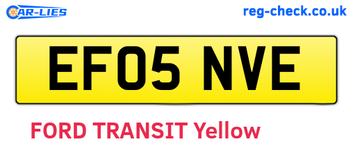 EF05NVE are the vehicle registration plates.