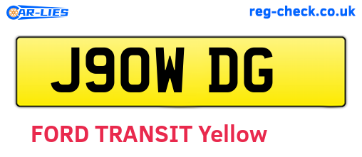 J90WDG are the vehicle registration plates.