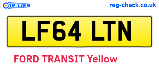 LF64LTN are the vehicle registration plates.
