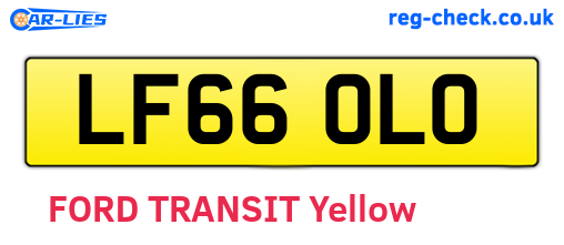 LF66OLO are the vehicle registration plates.
