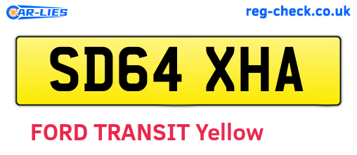 SD64XHA are the vehicle registration plates.