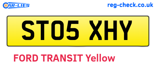ST05XHY are the vehicle registration plates.