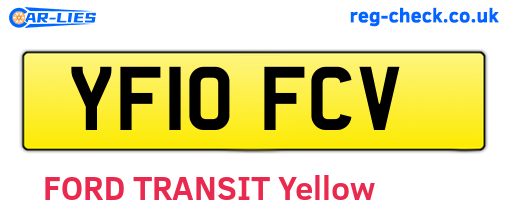 YF10FCV are the vehicle registration plates.