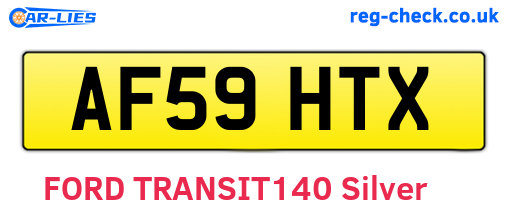 AF59HTX are the vehicle registration plates.