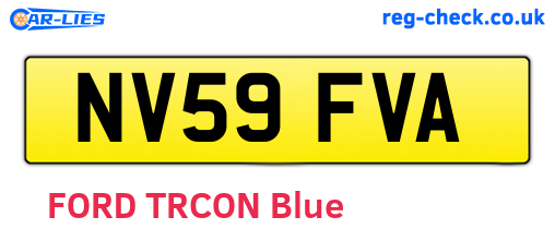 NV59FVA are the vehicle registration plates.
