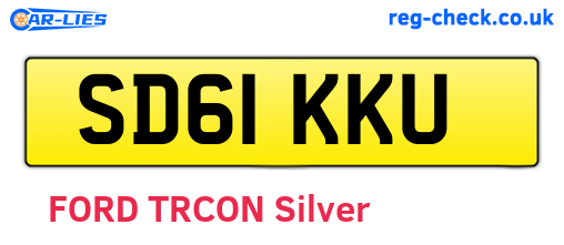 SD61KKU are the vehicle registration plates.