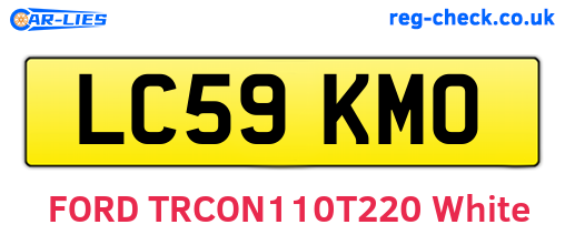 LC59KMO are the vehicle registration plates.