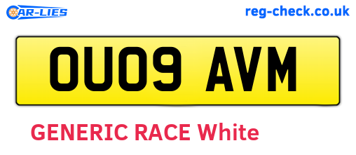 OU09AVM are the vehicle registration plates.