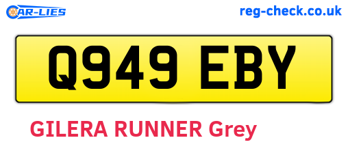 Q949EBY are the vehicle registration plates.