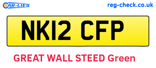 NK12CFP are the vehicle registration plates.