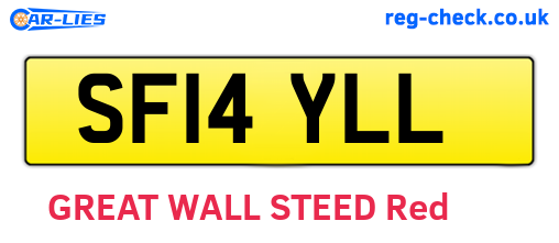 SF14YLL are the vehicle registration plates.