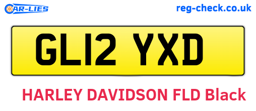 GL12YXD are the vehicle registration plates.