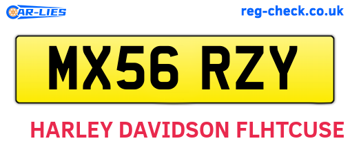 MX56RZY are the vehicle registration plates.