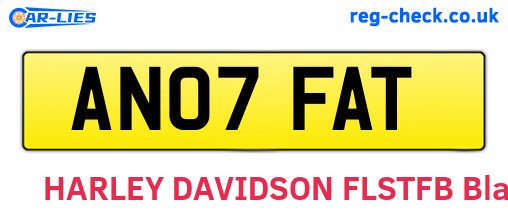 AN07FAT are the vehicle registration plates.