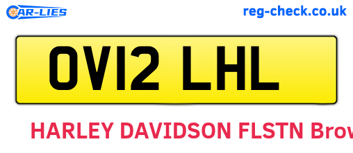 OV12LHL are the vehicle registration plates.
