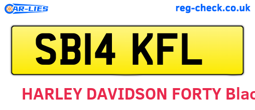 SB14KFL are the vehicle registration plates.