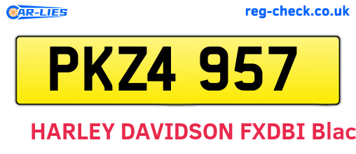 PKZ4957 are the vehicle registration plates.