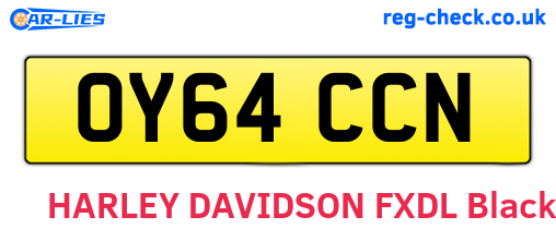OY64CCN are the vehicle registration plates.