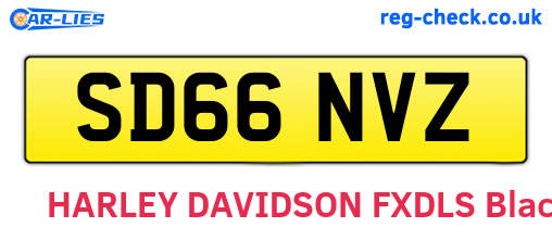 SD66NVZ are the vehicle registration plates.