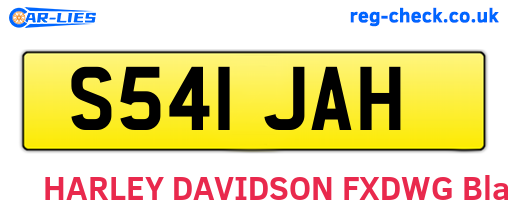 S541JAH are the vehicle registration plates.