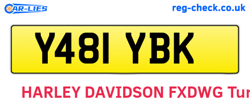 Y481YBK are the vehicle registration plates.