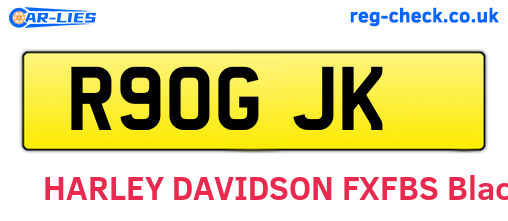 R90GJK are the vehicle registration plates.
