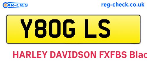 Y80GLS are the vehicle registration plates.