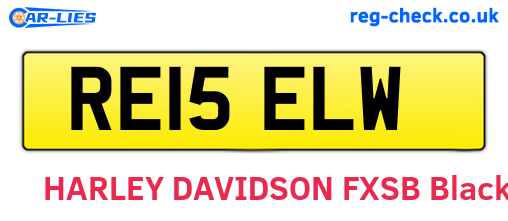 RE15ELW are the vehicle registration plates.
