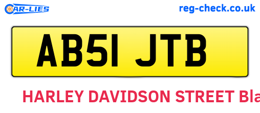 AB51JTB are the vehicle registration plates.