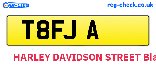 T8FJA are the vehicle registration plates.