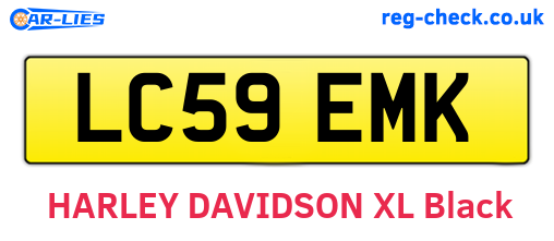 LC59EMK are the vehicle registration plates.